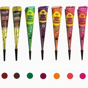 Tatuaje de Henna Semipermanente 100% a Base de Hierbas, Seguro para Plantas, Duración de 2 Semanas, Tinta de Genipa Azul para Manos, Brazos, Hombros y Piernas - Product Image 1