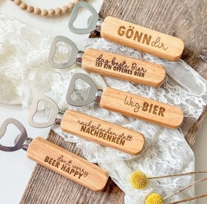 Tùy Chỉnh Mở Chai Với Tay Cầm Bằng Gỗ Kim Loại Rượu Vang Mở Khắc Laser Khoảng Trống Cho Thanh Sử Dụng - Product Image 1