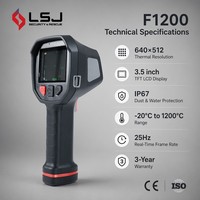 Caméra thermique de lutte contre les incendies F1200 640x512 384x288 1200 ° Caméra IP67 WiFi de suivi froid/chaud pour la recherche et le sauvetage incendie TIC