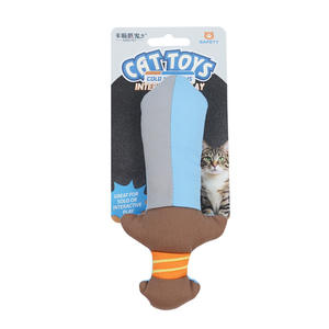 Jouets durables pour chat Buster Ennui Nettoyage des dents Armes froides Cataire Jouets à mâcher en toile avec bâtonnets Teaser pour usage intérieur/extérieur - Product Image 6