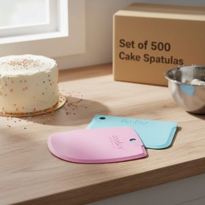 Set di 2 spatole per la decorazione di torte in polipropilene liscio per la raccolta e la diffusione della scatola di 500 - Product Image 3
