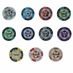 Jetons de poker en argile avec logo, faits à la main, pour fêtes, emballage et design personnalisés, 40*3.3cm, pour usage universel - Product Image 2