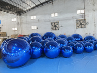 Boule miroir gonflable géante en PVC, prix d'usine, décoration de Noël, grande boule miroir brillante gonflable