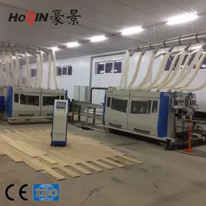 Solid wood parquet floor slotting production line in wood working machinery