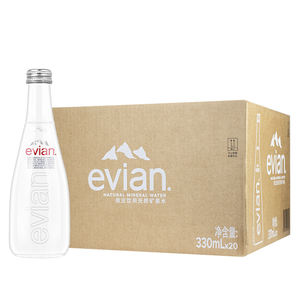 Evian botol kaca bebas Gas, kotak penuh 330mlx20 sumber Perancis minum klub berkelas grosir - Product Image 1