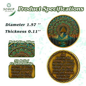 Pièce de monnaie personnalisée plaquée avec protection contre les surcharges, design en relief 3D, finition bronze, ronde, pour la fête des pères - Product Image 3