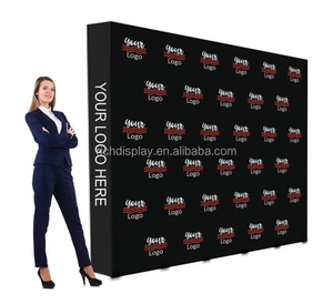 Tùy chỉnh 10 ft x 8 ft Pop Up hiển thị thẳng gian hàng có thể thu vào Backdrop Pop Up Banner khán đài và di động quảng cáo đứng - Product Image 1