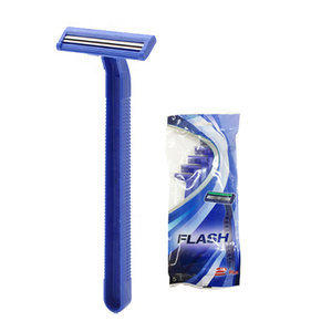 Rasoir jetable à double <span class=keywords><strong>lame</strong></span> en acier inoxydable <span class=keywords><strong>pas</strong></span> cher avec manche en plastique D209 et bande lubrifiante fixe - Product Image 1