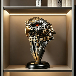 Adorno de Escritorio con Cabeza de Águila Élite, Escultura Metálica para Traje de Negocios, Decoración de Oficina, Regalo - Product Image 5