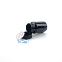 50 ml 100ml 300ml toucher doux bouchons à vis en aluminium pet noir mat bpa pot vide comprimés médecine conteneur capsule de pilule bouteilles