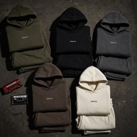 Ensemble sweat à capuche et jogging surdimensionné 400 GSM 100 % coton pour homme, personnalisable OEM, style streetwear sud-londinien, olive, 2 pièces, MOQ50