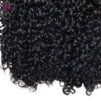 Extensions de cheveux humains au crochet FH Miracle Knot Feather, 14-24 pouces, Deep Wave, Water Wave, Pixie Curly, sans trame, pour crochet