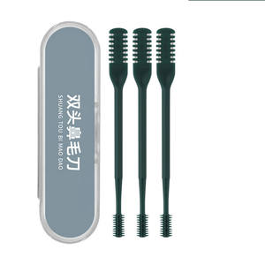 Coltello per tagliare i capelli del naso di 360 gradi rotante da barba a pettine doppio lato rasoio portatile per il naso altri strumenti per il trucco - Product Image 5