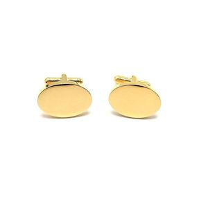 High Quality Custom Steel Cuff Links Hot-Selling Oval Shape Suit and Shirt for Men No MOQ - Product Image 3