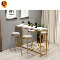Kualitas Baik Portable Interactivre Bar Marmer Putih Atas Rumah Bar Table Furniture