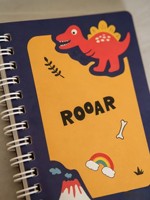 Carnet à spirale mignon dinosaure de dessin animé, motif volcan arc-en-ciel, pour enfants, journal d'écriture scolaire, papeterie de maternelle, vente en gros