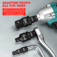 Adaptateur pneumatique 3/4 en gros, adaptateur de clé électrique 1/2 pouce, adaptateur de canon à air 3/8, qualité industrielle carrée, phosphate noir