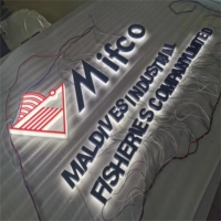Enseignes extérieures commerciales rétroéclairées à LED Daco Sign OEM/ODM, lettres en acier inoxydable, design gratuit, étanches IP65, décoration directionnelle
