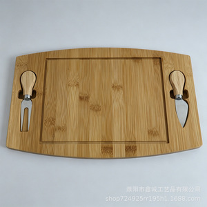 <b>Cheese</b> Board <b>Set</b> Bamboo Cutting Board With <b>Knife</b> Storage For Home And Portable Use Durable Food Safe - Product Image 3