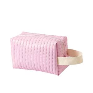 กระเป๋าเครื่องสำอางสำหรับเดินทางหนัง PU กันน้ำได้สำหรับผู้หญิงความจุปานกลางมีซิปเปิดฝาปิดกระเป๋าเครื่องสำอางแบบนิ่มสามารถซักได้ - Product Image 3