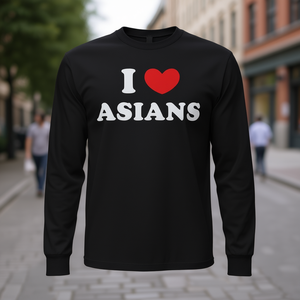 Camiseta de Manga Larga con Estampado 'I Love Asians I Heart Asians', Producto Promocional - Product Image 3