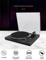 Platine Vinyle Bluetooth Audio-Technica avec Préampli Intégré, Cellule, Entraînement par Courroie et Boîtier en Bois