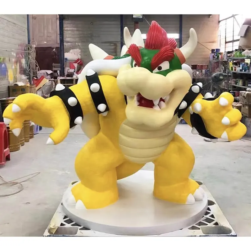 Custom Super Mario Bros statua resina Mario statua Yoshi Koopa in resina artigianato per la decorazione
