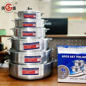 Batterie de cuisine en aluminium épaissi de 12 pièces, grande capacité, comprenant casseroles, faitouts et poêles avec couvercles, marmite à soupe de cuisine <span class=keywords><strong>QQ</strong></span> - Product Image 1
