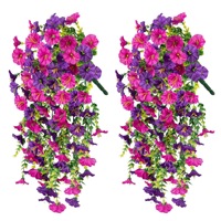 DREA Mur de fleurs artificielles en soie de haute qualité, fait main, motif volubilis, pour remise de diplôme, Noël, Nouvel An