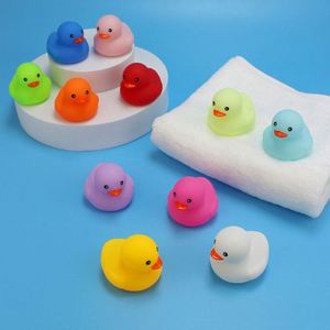 Custom Shape Logo Plastic Classic Colorful Little Yellow Duck Baby <b>Bath</b> Toy Squeeze-to-Squeak Stall Decoration Car Ornament - Product Image 4