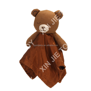 Serviette apaisante en coton PP pour ours en peluche, <span class=keywords><strong>couverture</strong></span> réconfortante personnalisable en peluche brodée avec services OEM ODM - Product Image 2