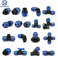 Raccords de tuyauterie en polypropylène PP PE HDPE PN16 pour l'irrigation et l'alimentation en eau, plomberie