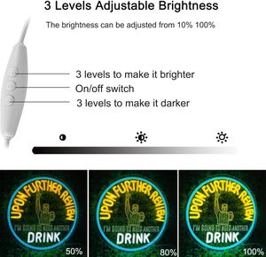 Insegna al Neon Bar della birra dopo un'ulteriore revisione avrò bisogno di un'altra bevanda segno di luce al Neon per regalo di arredamento Garage grotta uomo - Product Image 3