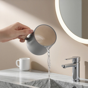 Gobelet minimaliste en PP pour bain de bouche, porte-brosse à dents couleur unie pour rangement de salle de bain - Product Image 4