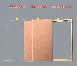 Heavy-Duty Titan Matte Gia Cố Góc Khung nhà máy bán buôn A4 A1 nhôm khung hình 60x80 50x70 - Product Image 5