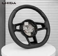 Volant en cuir noir avec surpiqûres pour Volkswagen Jetta Golf 4 5 6 7 R MK4 MK5 MK6 MK7 MK7.5 GTI Polo Passat CC