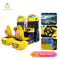 Machine de jeu d'arcade de course de simulation vidéo à deux joueurs, à monnayeur, pour adultes ou enfants, avec conduite par traction et position assise