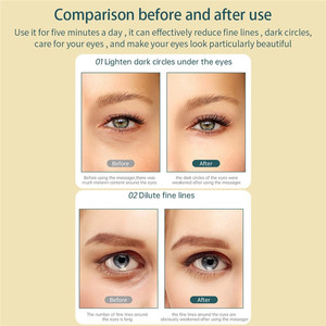 Dispositivo elétrico de cuidados com os olhos, caneta anti idade, removedora de rugas e círculo escuro, com pedra biana natural, quente, massageador de beleza - Product Image 6
