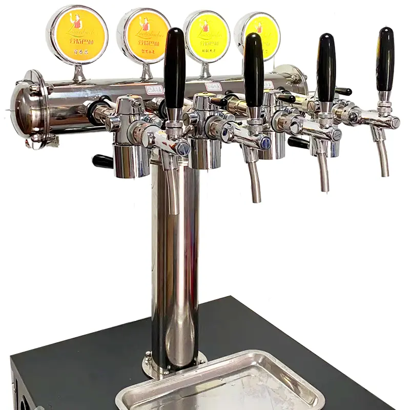 Popular Classic Tap Tower Chrome 4-way Dispensing Tower Draft Beer Tower
