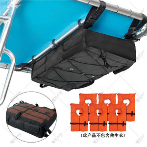 Bolsa de almacenamiento para techo de barco de gran capacidad, tipo gancho negro, rectangular, de poliéster, multiusos, para viaje - Product Image 3