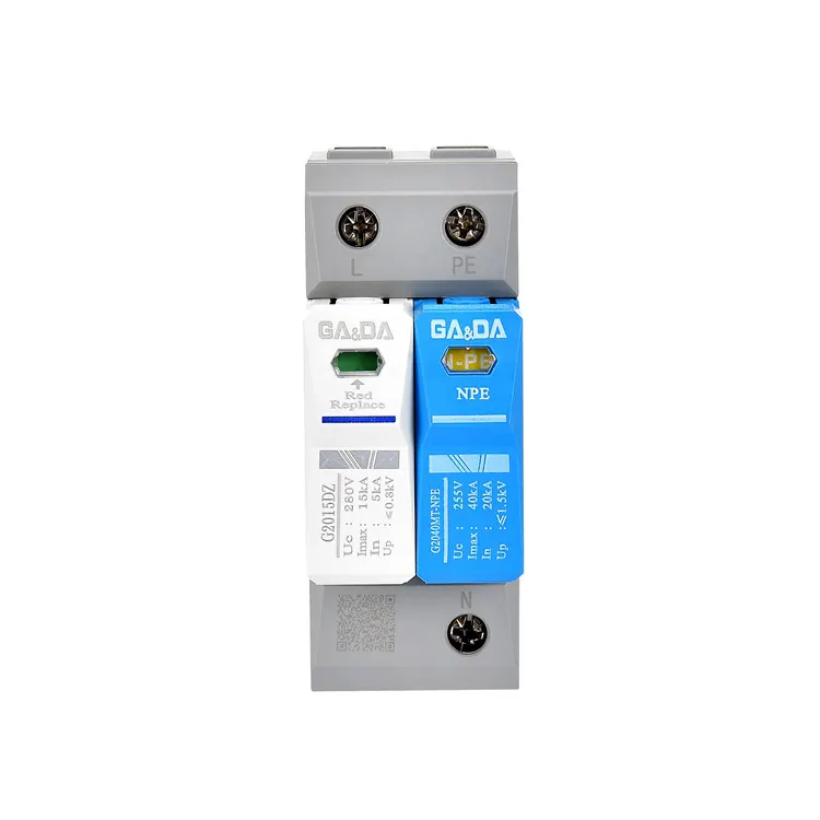 5/10KA 10/20kA Lightning Arresters Power 255/280V 35mm three phases Electric Surge Protector AC SPD