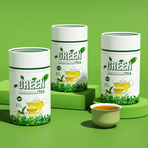 Цилиндрическая Экологичная коробка для чая/рассыпного чая/чая из крафт-бумаги, 250 г - Product Image 1