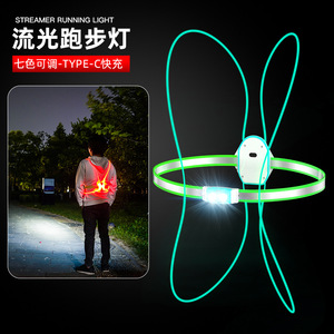 Lampe de poitrine rechargeable par USB, étanche, double source lumineuse, forte luminosité, pour course à pied, randonnée, camping, COB - Product Image 3