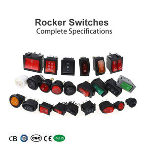 Interrupteur de bateau KCD5-<span class=keywords><strong>2021</strong></span> D5 rouge lumineux, interrupteur d'alimentation carré à 4 broches 2124 - Product Image 4