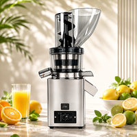 Presse-agrumes automatique commercial 750W en acier inoxydable avec goulotte d'alimentation large et séparation pulpe/jus