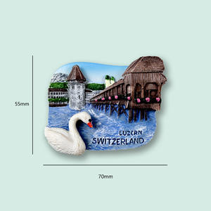 สติกเกอร์ติดตู้เย็นแบบคละชุดของที่ระลึกงานแฮนด์เมดสำหรับการท่องเที่ยวในเมืองแบบสามมิติความคิดสร้างสรรค์สูง - Product Image 2