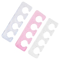 Séparateurs d'orteils en silicone réutilisables pour l'application de vernis à ongles et de gel, outils de nail art