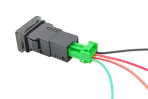 מתג הפעלה 12V כחול עם תאורת LED, חלון קריסטל, מתג לחצן 12V עבור טויוטה קאמרי פריוס קורולה - Product Image 5