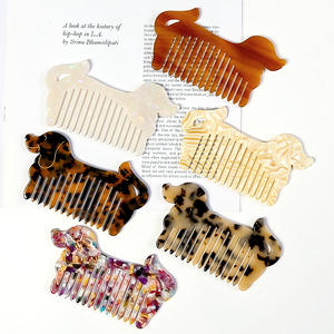 Vente chaude Adorable mignon peignes personnalisés avec Logo large <span class=keywords><strong>dent</strong></span> peigne à cheveux en forme d'animal peigne - Product Image 1