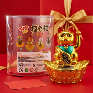 Figurine de chat porte-bonheur <span class=keywords><strong>Maneki</strong></span> <span class=keywords><strong>Neko</strong></span> à énergie <span class=keywords><strong>solaire</strong></span>, qui bouge automatiquement, pour la décoration de la maison ou du magasin - Product Image 5